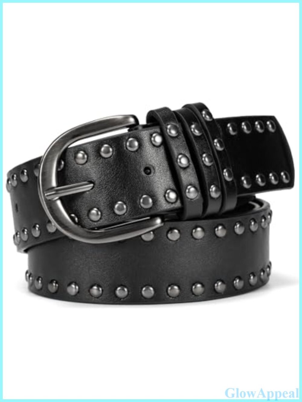 Studded PU Leather Belt Punk Goth Grunge Jeans Accessory